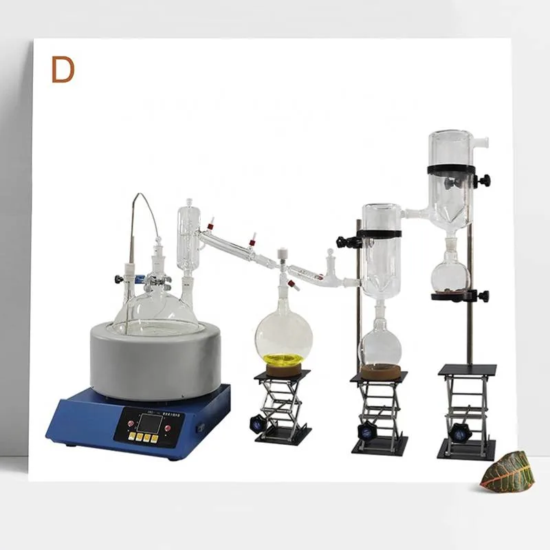 Short path distillation with two-stage cold trap