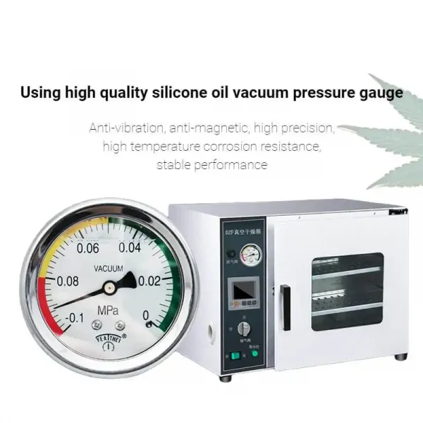 Using high quality silicone oil vacuum pressure gauge