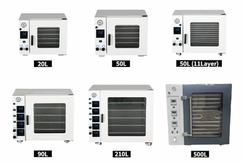 Volumen del horno de secado al vacío