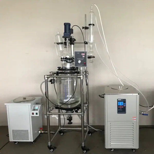 Labonsale Glass Reactor with chiller and oil bath real shot